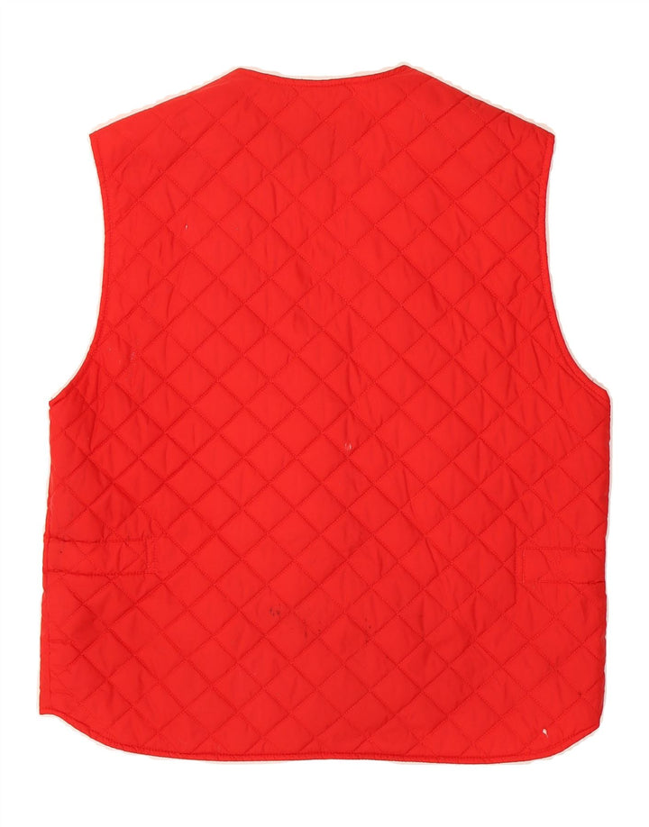 ARMATA DI MARE Mens Quilted Gilet IT 48 Medium Red Vintage Armata Di Mare and Second-Hand Armata Di Mare from Messina Hembry 