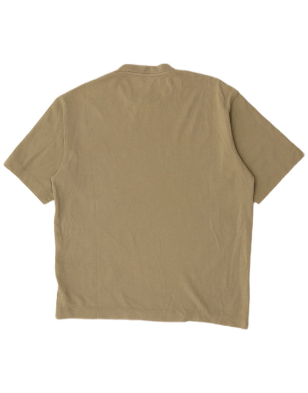 Zara Mens T-Shirt Top Small Khaki Cotton