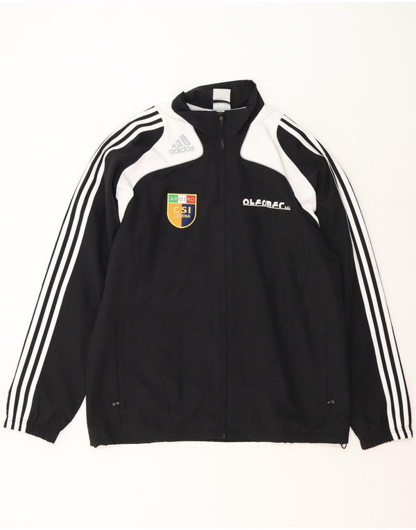 Adidas Mens Graphic Tracksuit Top Jacket UK 42/44 Large Black Colourblock