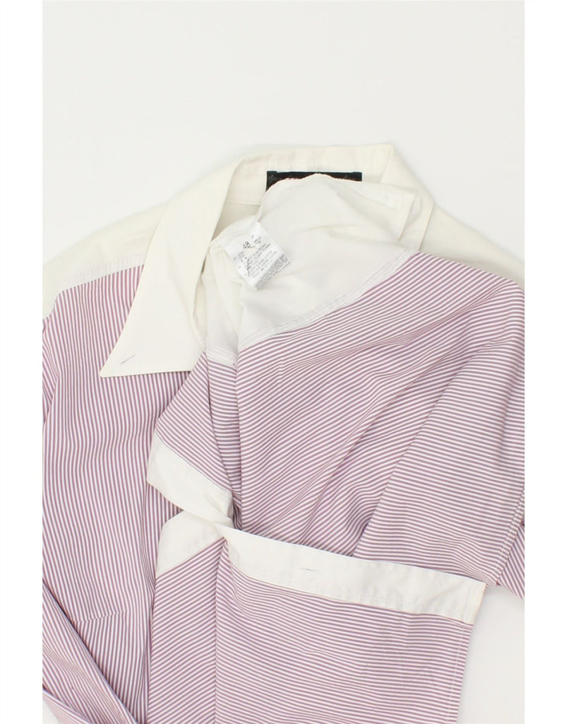 LIU JO Womens Shirt IT 48 XL Purple Pinstripe Cotton | Vintage Liu Jo | Thrift | Second-Hand Liu Jo | Used Clothing | Messina Hembry 