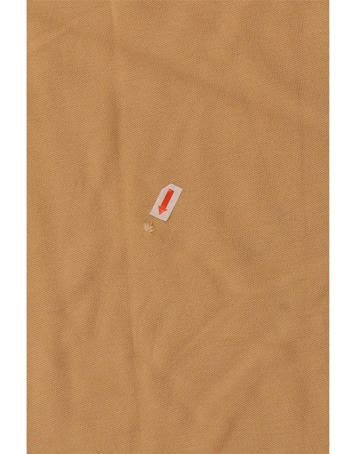 FILA Mens Long Sleeve Polo Shirt Medium Beige Cotton