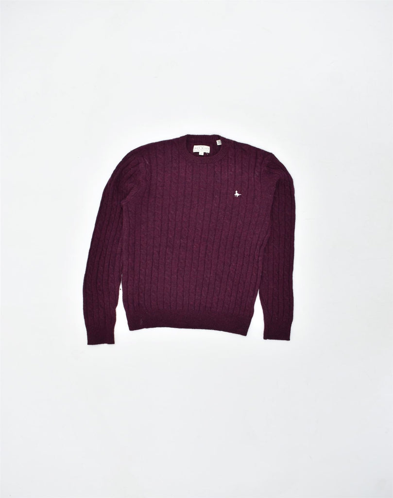 JACK WILLS Mens Crew Neck Jumper Sweater XS Burgundy Wool | Vintage | Thrift | Second-Hand | Used Clothing | Messina Hembry 