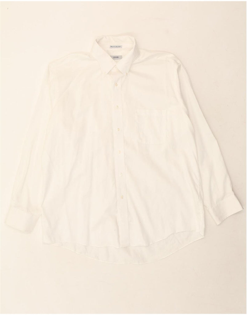 IZOD Mens Shirt Size 17 1/2 XL White Cotton Vintage Izod and Second-Hand Izod from Messina Hembry 