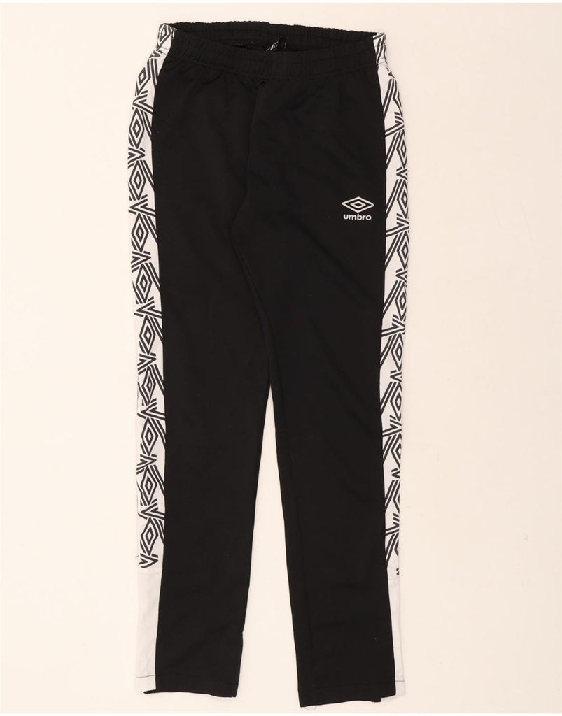 UMBRO Mens Graphic Tracksuit Trousers Medium  Black Colourblock Polyester Vintage Umbro and Second-Hand Umbro from Messina Hembry 