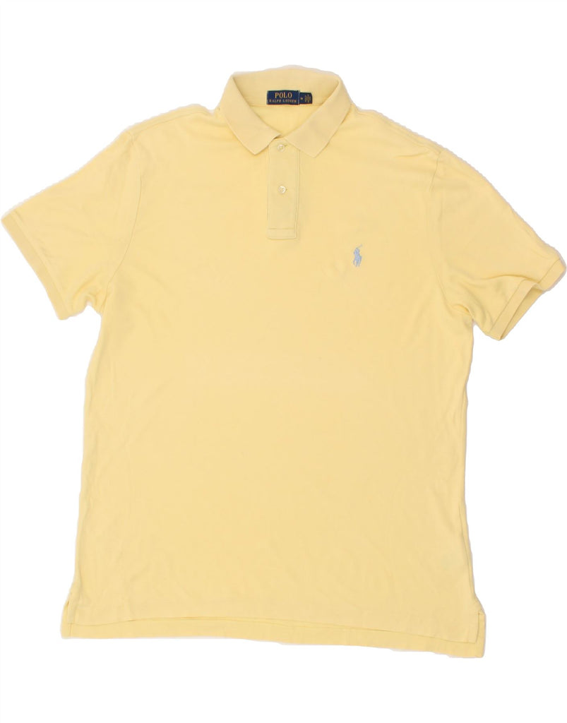 POLO RALPH LAUREN Mens Polo Shirt Medium Yellow Cotton | Vintage Polo Ralph Lauren | Thrift | Second-Hand Polo Ralph Lauren | Used Clothing | Messina Hembry 