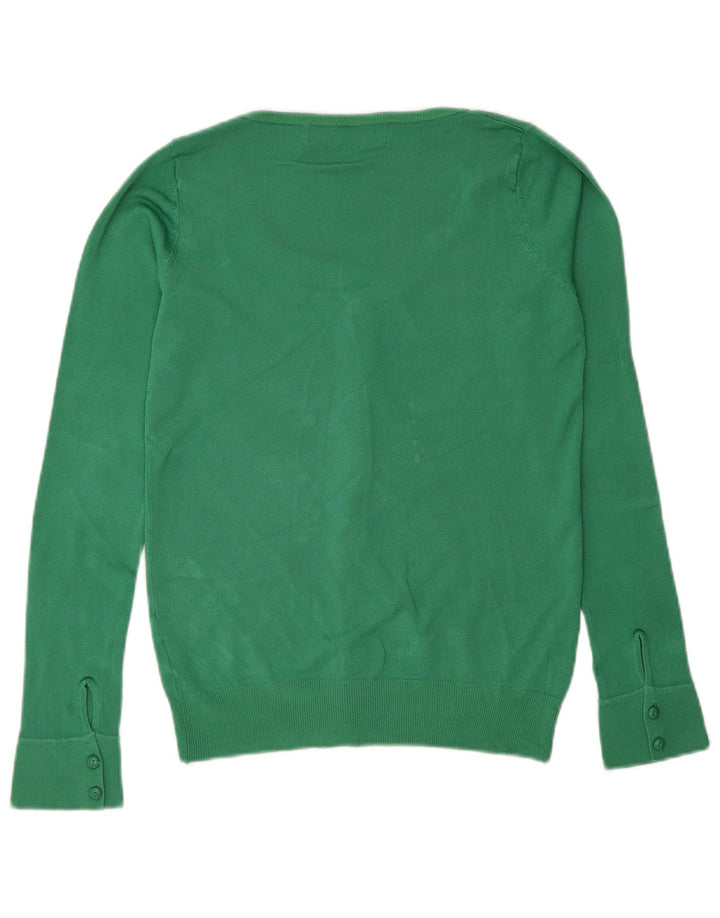 Zara Womens Cardigan Sweater UK 12 Medium Green Rayon