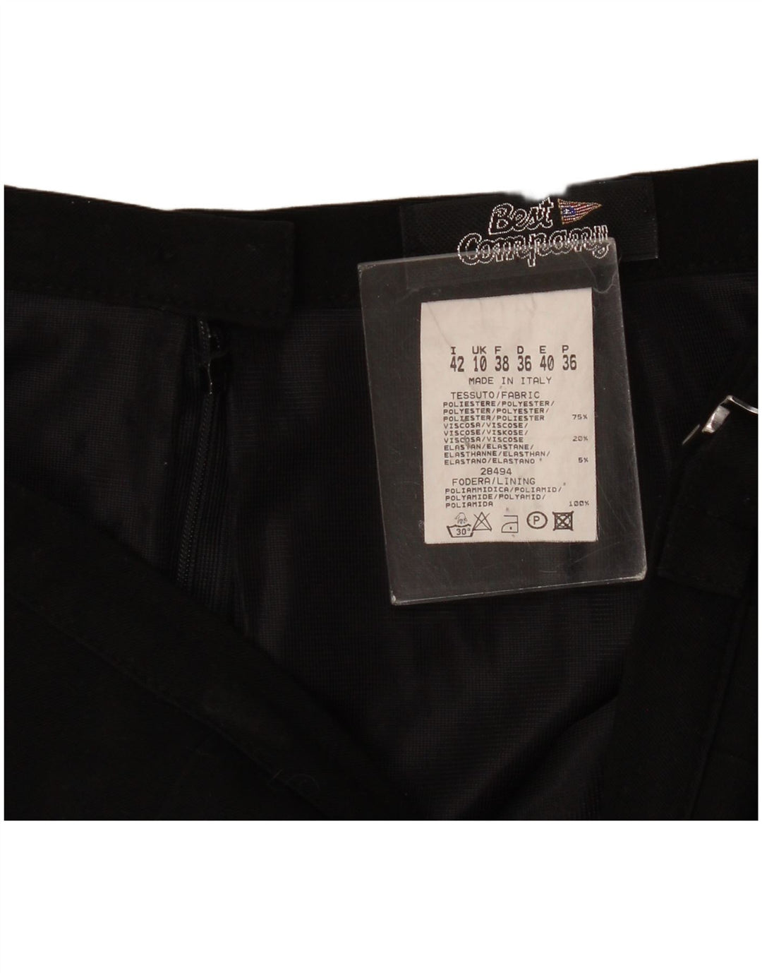 Best Company Womens Mini Skirt UK 10 Small W30  Black Polyester