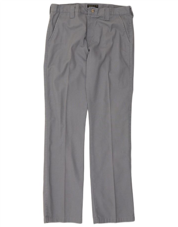Lee Mens Sharp Fit Straight Chino Trousers W34 L34 Grey Cotton