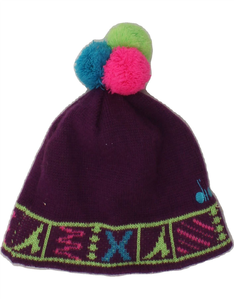 DIADORA Mens Bobble Hat One Size Purple Acrylic | Vintage Diadora | Thrift | Second-Hand Diadora | Used Clothing | Messina Hembry 