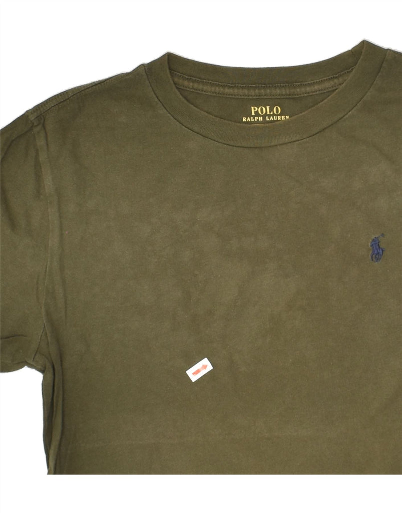 POLO RALPH LAUREN Boys T-Shirt Top 10-11 Years Medium Khaki Cotton | Vintage Polo Ralph Lauren | Thrift | Second-Hand Polo Ralph Lauren | Used Clothing | Messina Hembry 