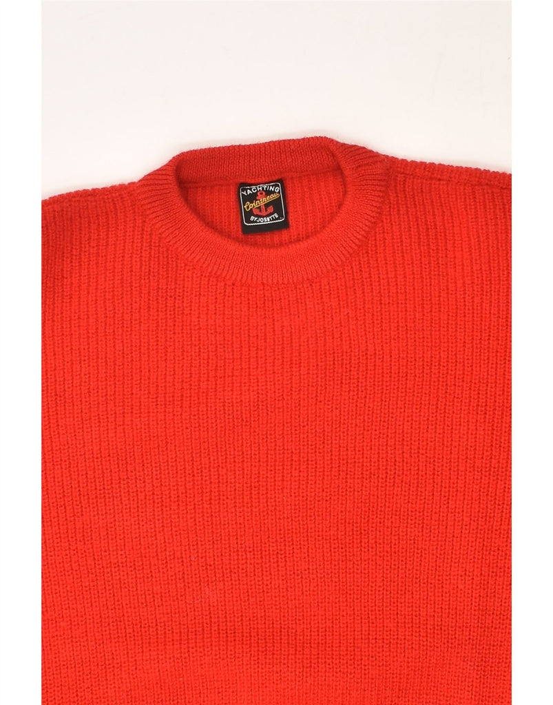 VINTAGE Mens Yachting Crew Neck Jumper Sweater Small Red | Vintage Vintage | Thrift | Second-Hand Vintage | Used Clothing | Messina Hembry 