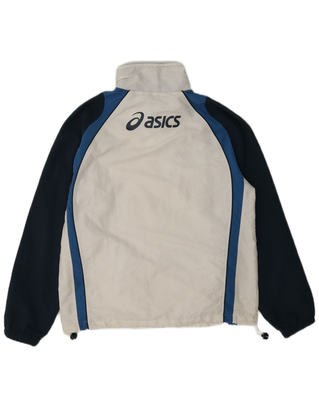 Asics Mens Graphic Tracksuit Top Jacket Medium White Colourblock Polyester