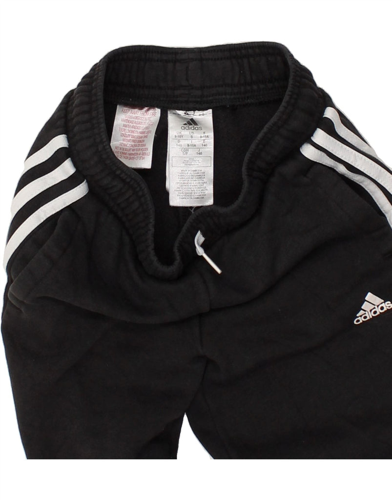 ADIDAS Boys Tracksuit Trousers Joggers 9-10 Years Black Cotton | Vintage Adidas | Thrift | Second-Hand Adidas | Used Clothing | Messina Hembry 