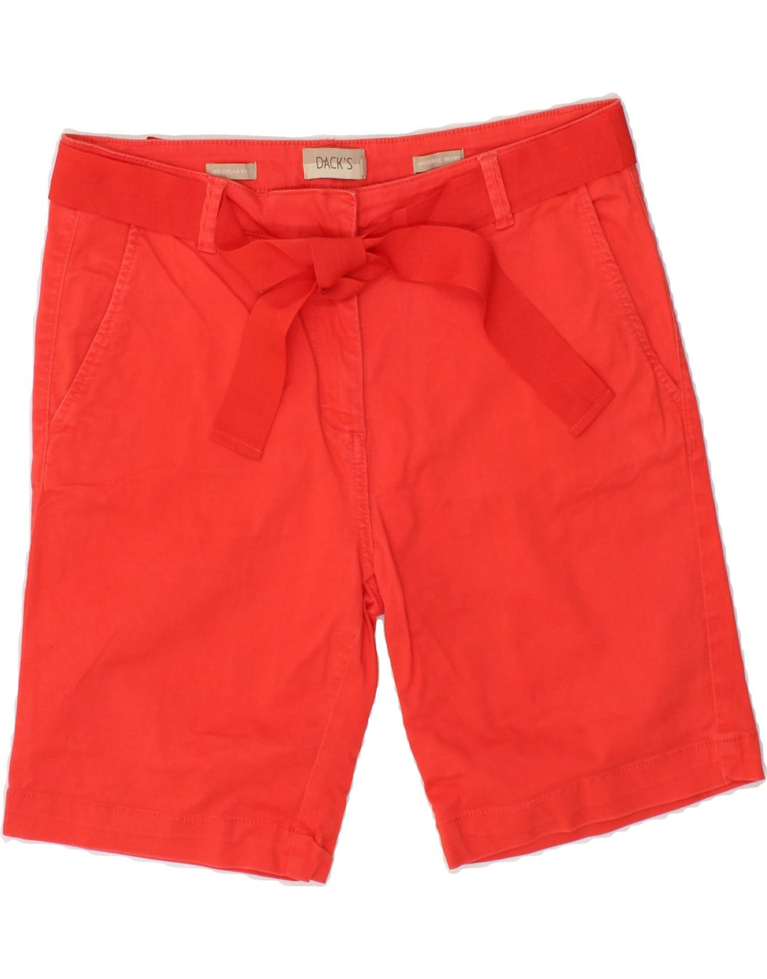 DACK'S Womens Regular Fit Chino Shorts IT 44 Medium W30  Red Cotton Vintage Dack's and Second-Hand Dack's from Messina Hembry 