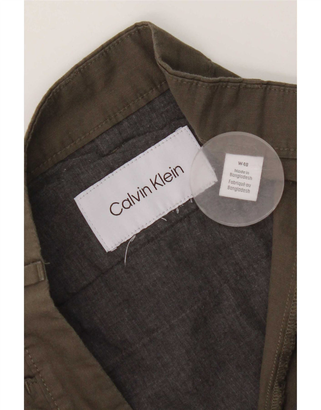 Calvin Klein Mens Chino Shorts W40 XL Khaki