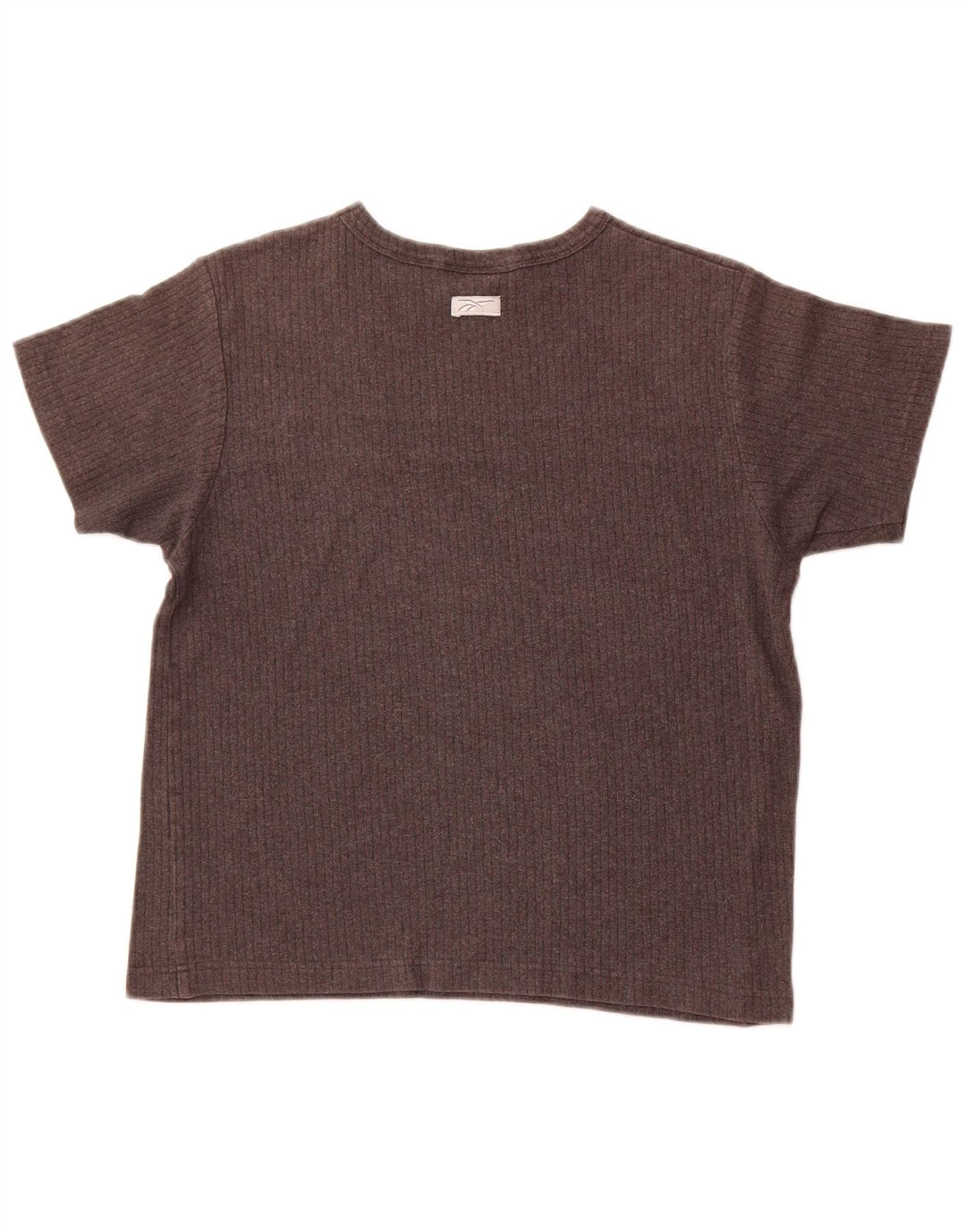 REEBOK Womens T-Shirt Top UK 12 Medium Grey Colourblock Cotton