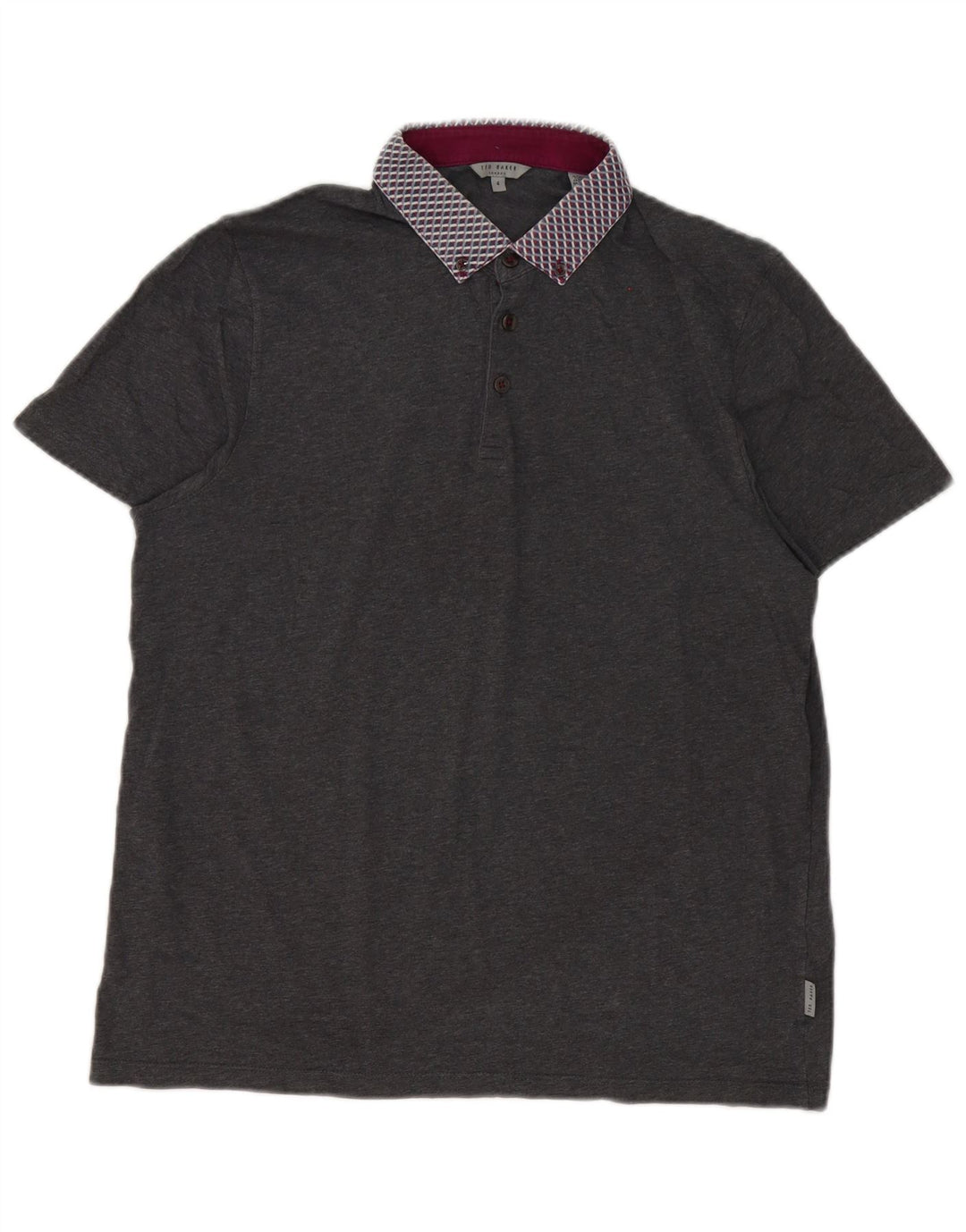 Ted Baker Mens Polo Shirt Size 4 Large Grey