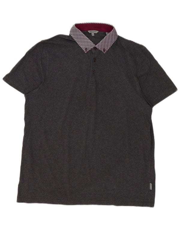 Ted Baker Mens Polo Shirt Size 4 Large Grey