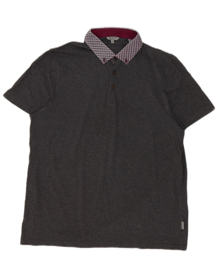 Ted Baker Mens Polo Shirt Size 4 Large Grey