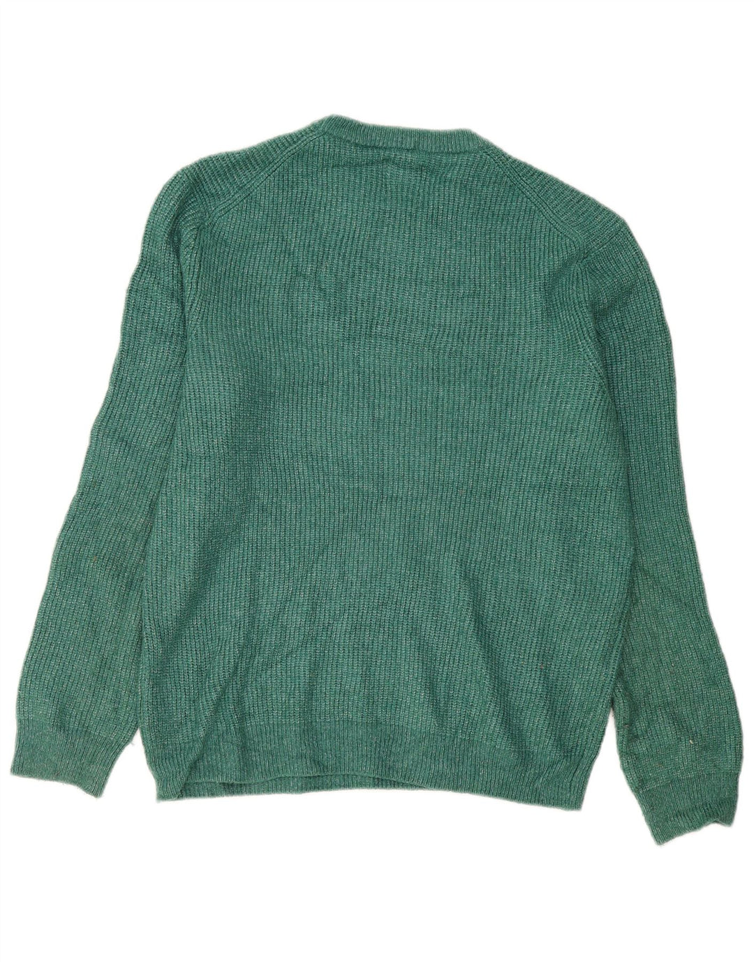 Marks & Spencer Mens Crew Neck Jumper Sweater Large Green Polyamide