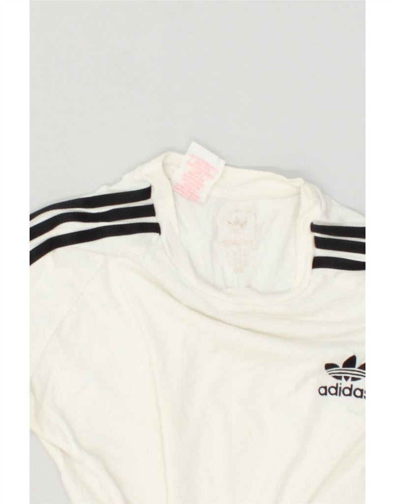 ADIDAS Boys T-Shirt Top 12-13 Years White Cotton | Vintage Adidas | Thrift | Second-Hand Adidas | Used Clothing | Messina Hembry 