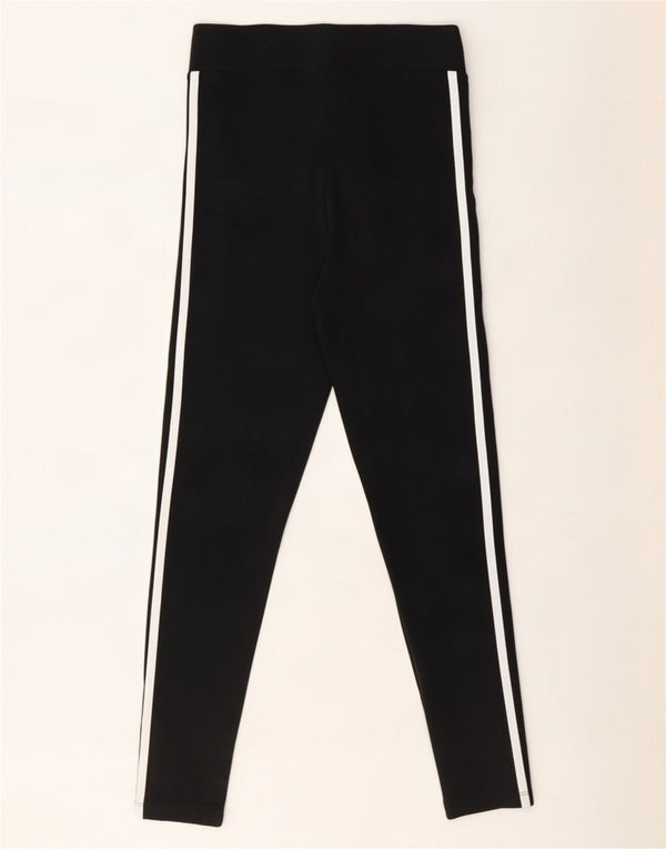 Adidas Womens Leggings UK 12 Medium Black Cotton