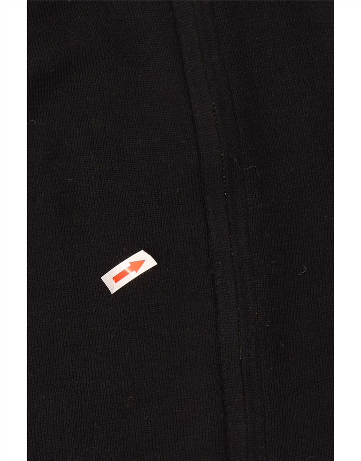 Lacoste Mens Classic Fit Cardigan Sweater Size 5 Large Black Wool