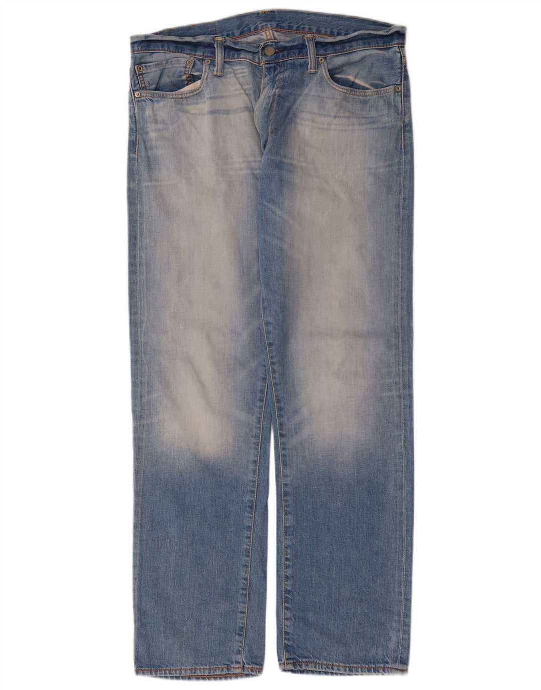 Levi's Mens 504 Straight Jeans W34 L32 Blue Cotton