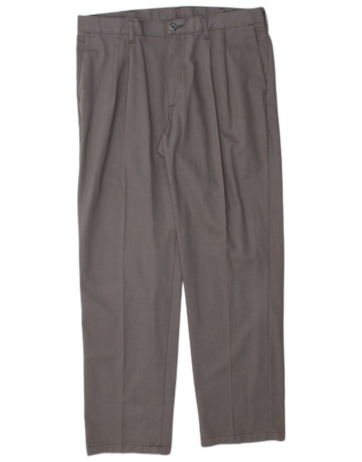 LEE Mens Pegged Chino Trousers W36 L32  Grey Cotton