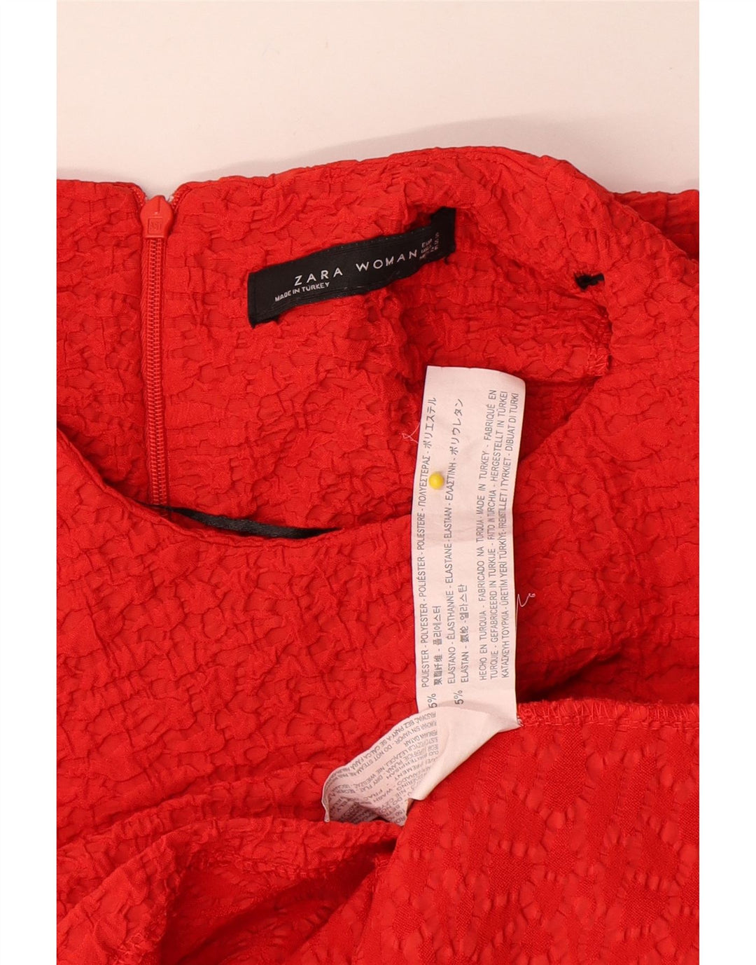 Zara Womens Sleeveless A-Line Dress UK 8 Small Red Polyester