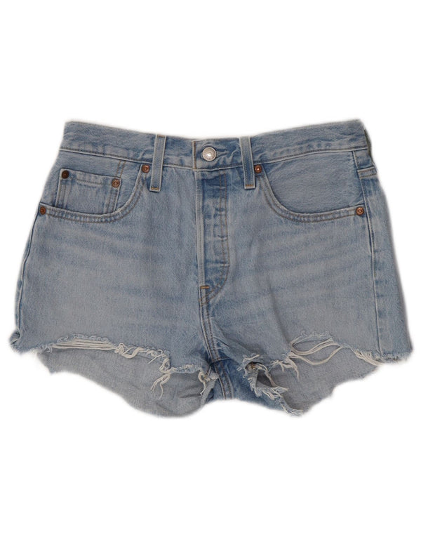 LEVI'S Womens 501 High Rise Denim Shorts W27 Small  Blue Cotton