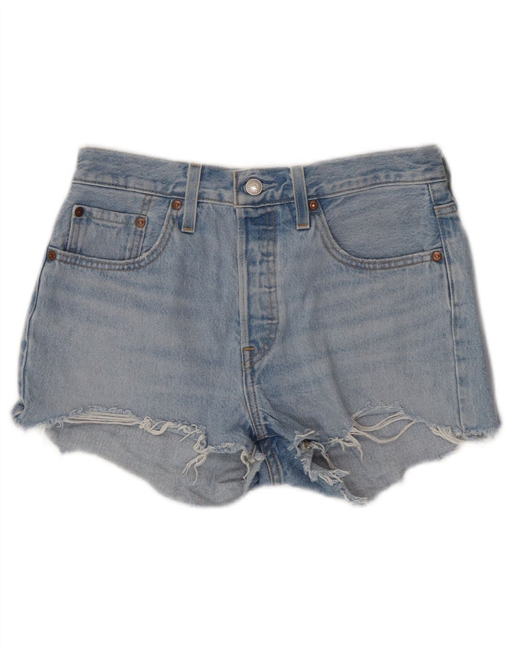 LEVI'S Womens 501 High Rise Denim Shorts W27 Small  Blue Cotton