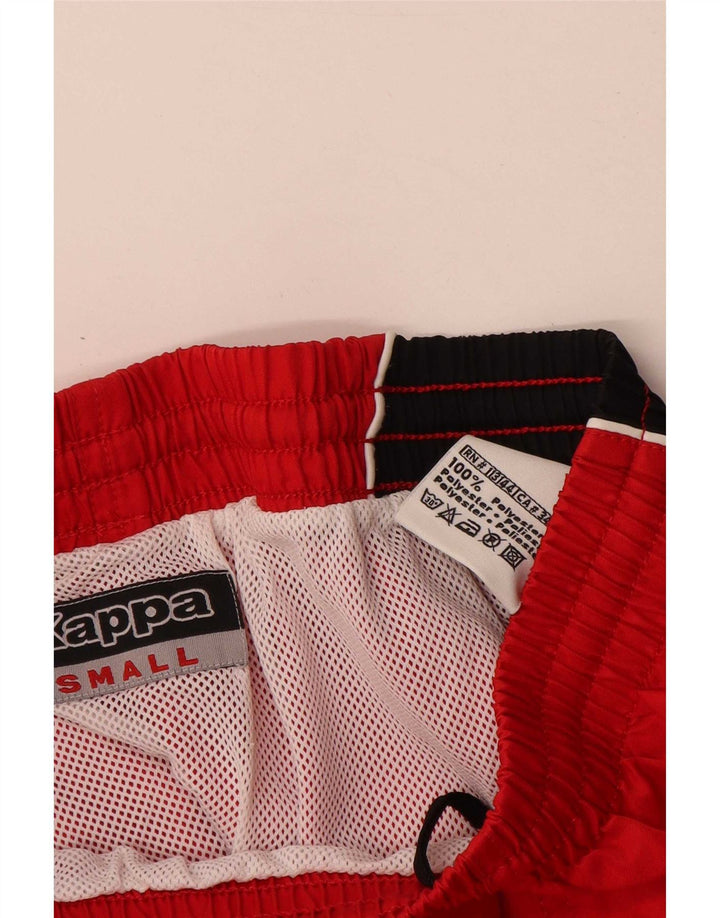 Kappa Mens Sport Shorts Small Red Colourblock Polyester
