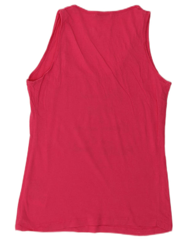 North Sails Womens Graphic Vest Top UK 10 Small Pink Cotton