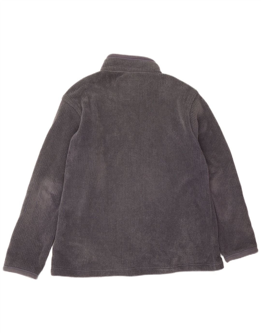 Weird Fish Mens Zip Neck Loose Fit Fleece Jumper Medium Grey Polyester