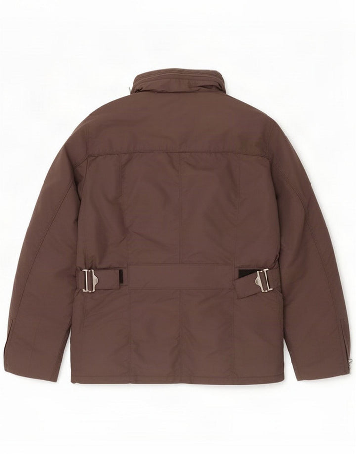 Wilker Mens Hooded Utility Jacket UK 40 Large Brown