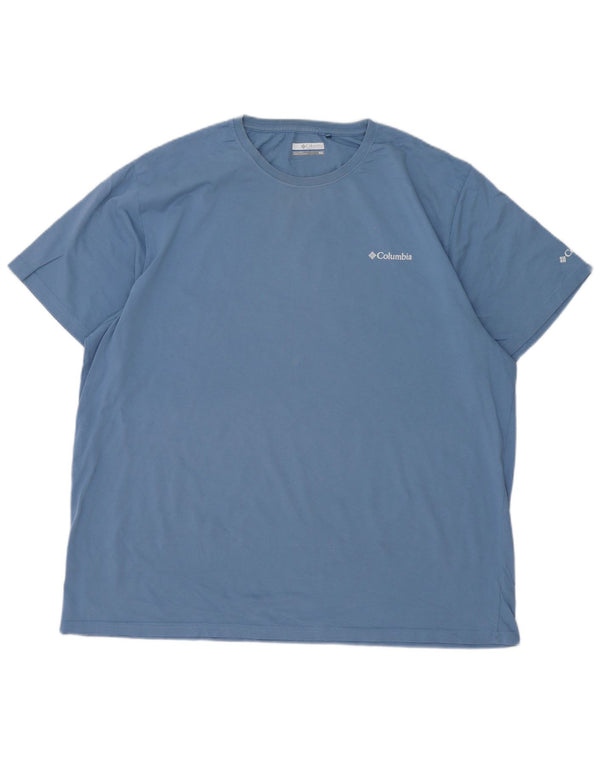 Columbia Mens Graphic T-Shirt Top 2XL Blue Cotton