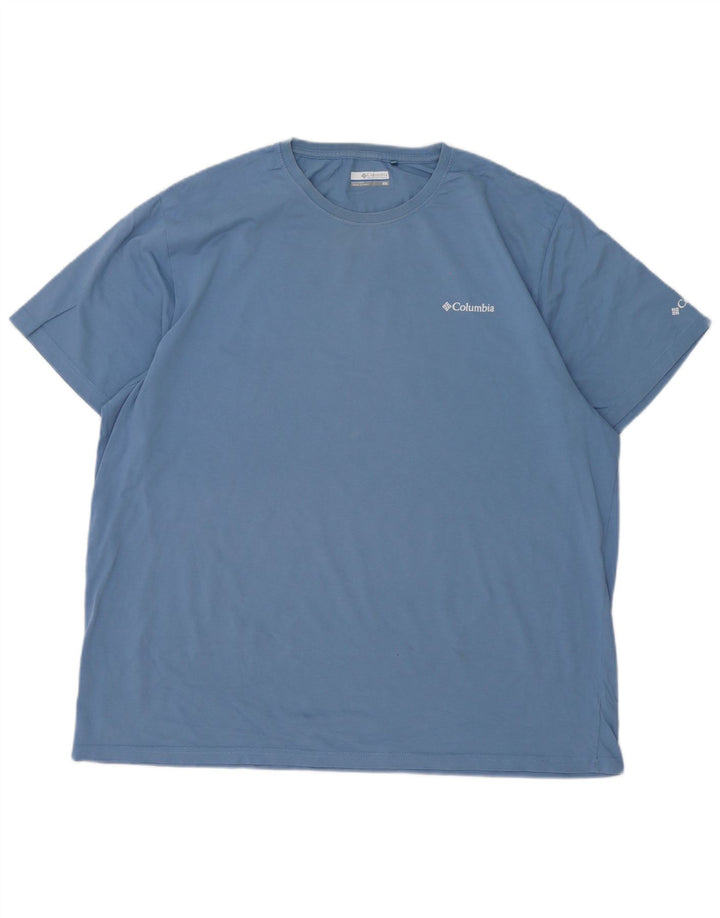 Columbia Mens Graphic T-Shirt Top 2XL Blue Cotton