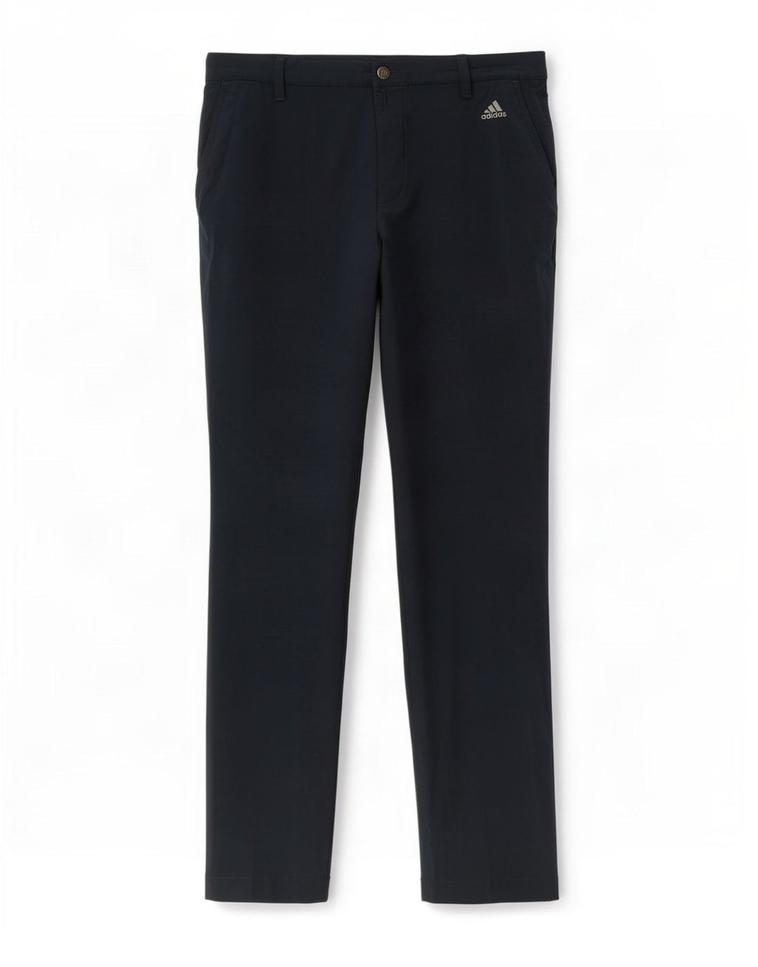 Adidas Mens Slim Chino Trousers W36 L30 Navy Blue Polyester