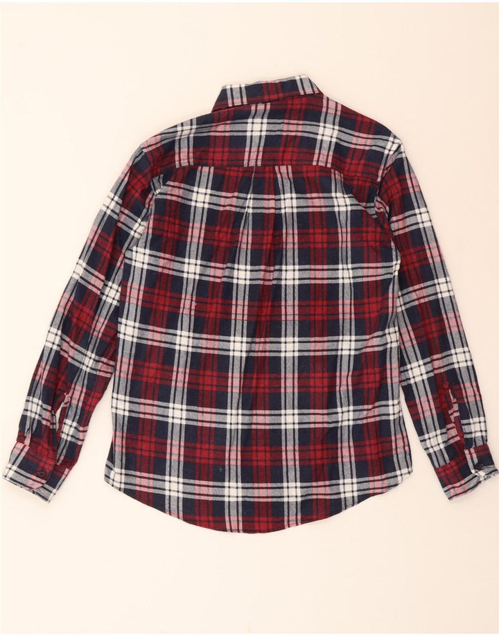 VINTAGE Mens Flannel Shirt Medium Red Check Cotton Vintage Vintage and Second-Hand Vintage from Messina Hembry 