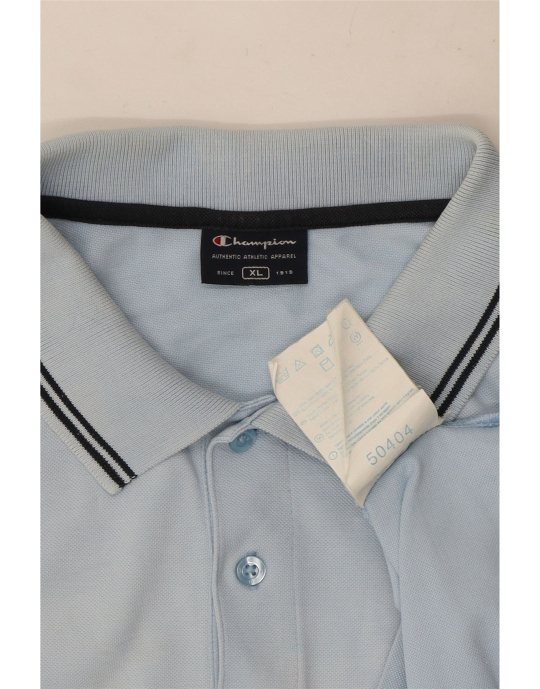 Champion Mens Polo Shirt XL Blue Cotton