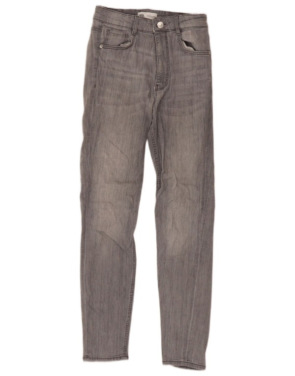 Zara Womens Skinny Jeans EU 38 Small W28 L26 Grey Cotton
