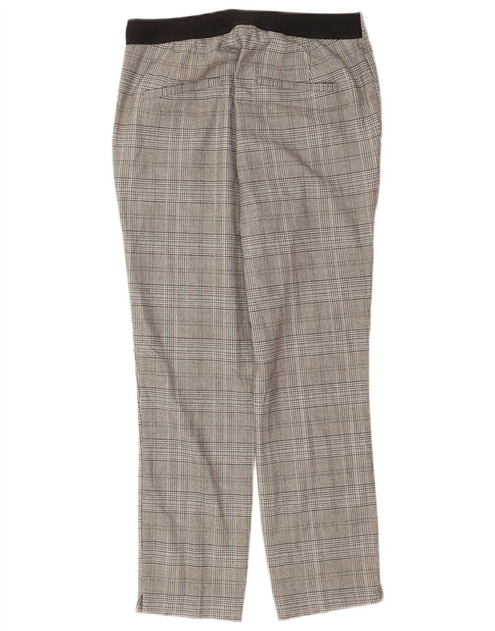 Zara Womens Cropped Trousers Small W26 L24 Grey Check