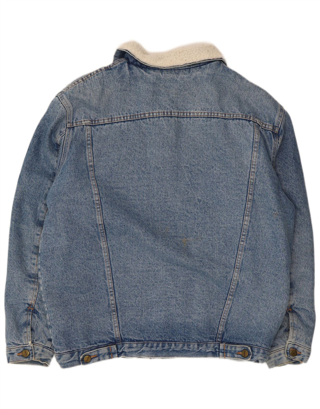 Romano Mens Sherpa Denim Jacket UK 42 XL Blue Polyester