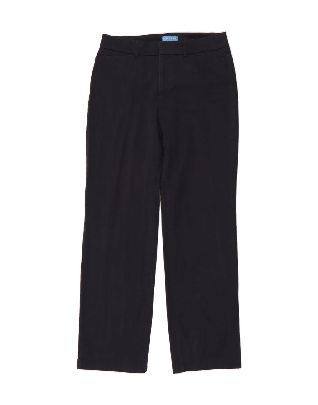DOCKERS Womens Straight Casual Trousers US 8 Medium W30 L31 Navy Blue Vintage Dockers and Second-Hand Dockers from Messina Hembry 