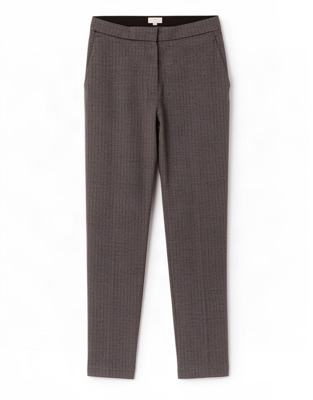 Zara Womens Straight Suit Trousers Small W26 L26 Grey Herringbone Polyester