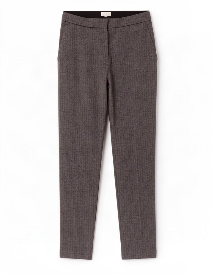 Zara Womens Straight Suit Trousers Small W26 L26 Grey Herringbone Polyester