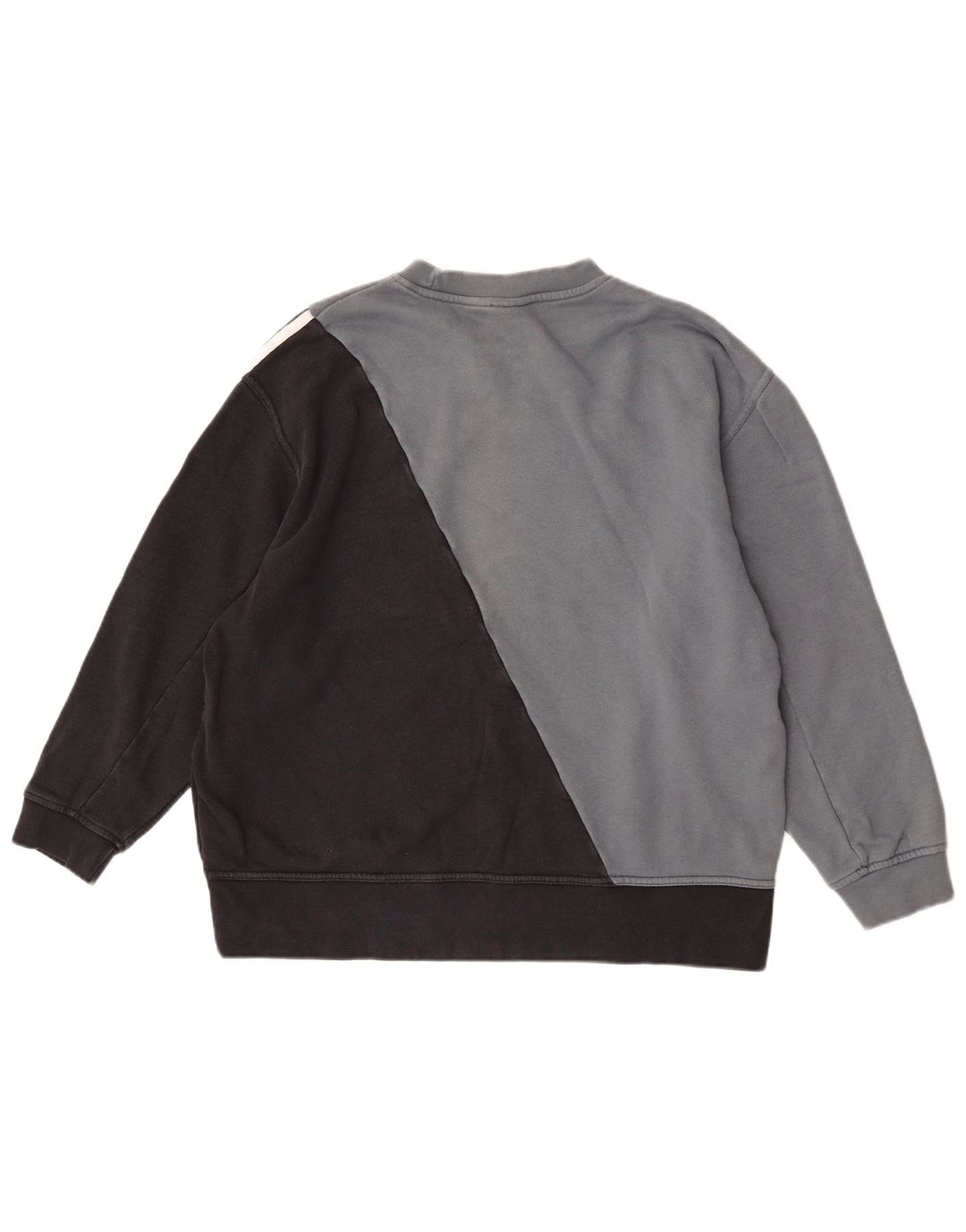 Adidas Womens Graphic Sweatshirt Jumper UK 12 Medium Grey Colourblock