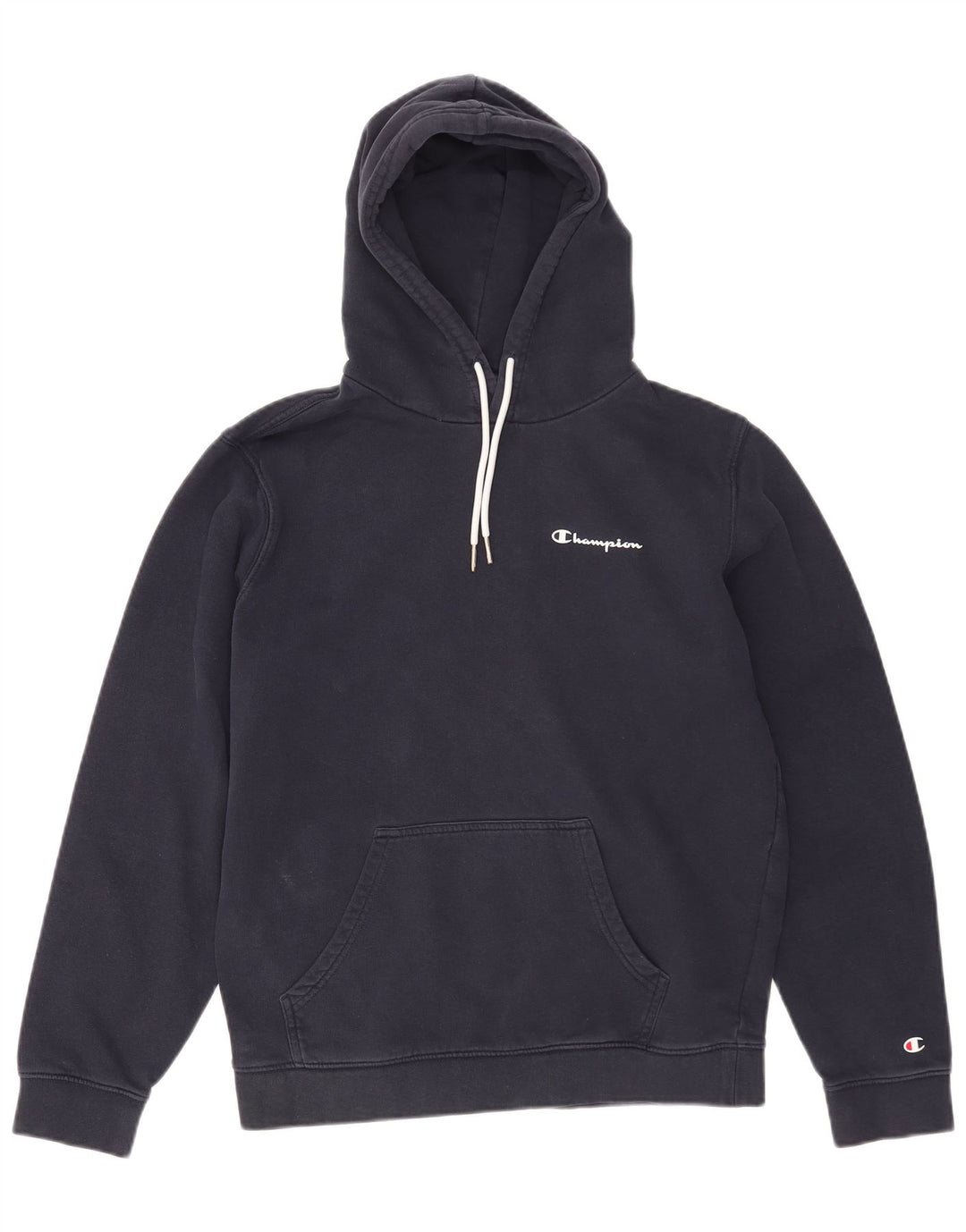 Champion Mens Hoodie Jumper Medium Navy Blue Cotton