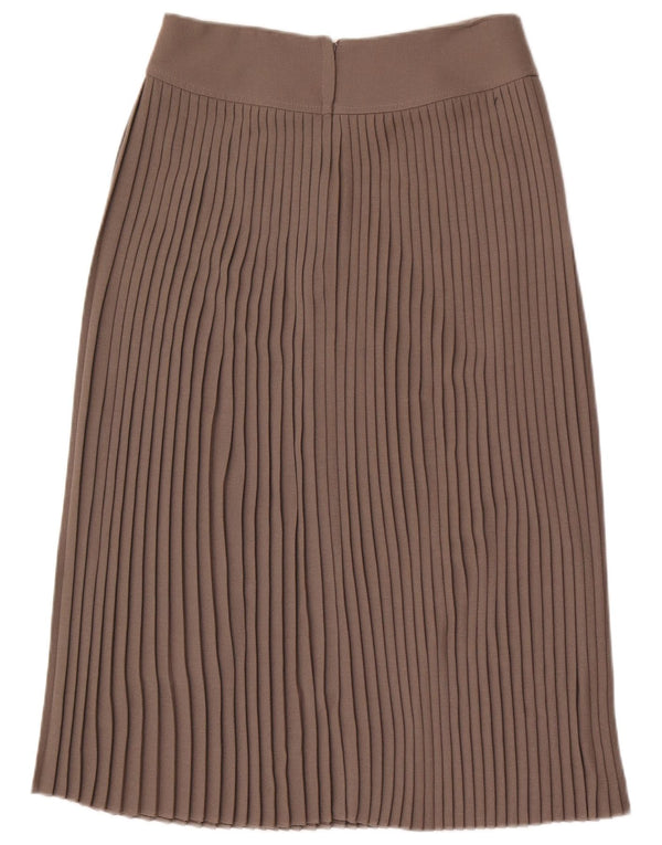 St Michael Womens High Waist Knife Pleated Skirt UK 14 Medium W28 Grey